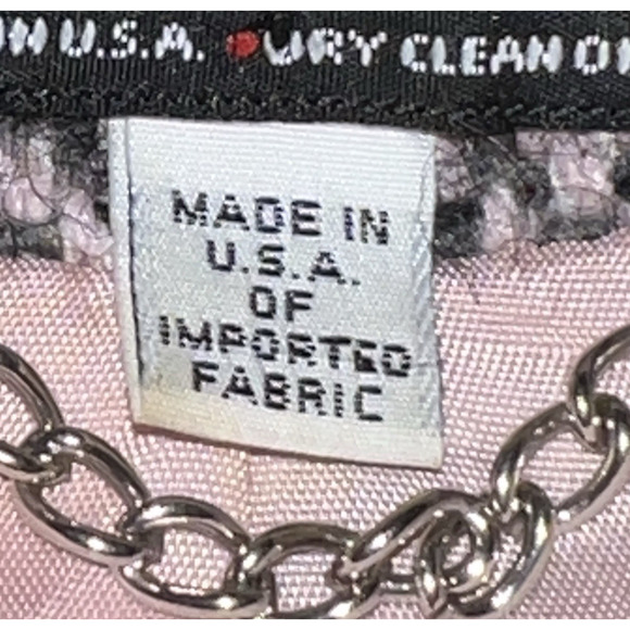 Vtg New York Girl NYC Coat Wool Blend Tweed - Union Made - Pink Black - Sz S - Picture 12 of 16